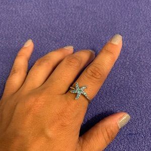 FJ Silver Tone Ring Size 6